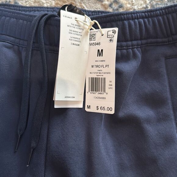 Adidas Men’s Tiro Wordmark Tapered Track pants Legend Ink Size M NWT - Picture 4 of 6